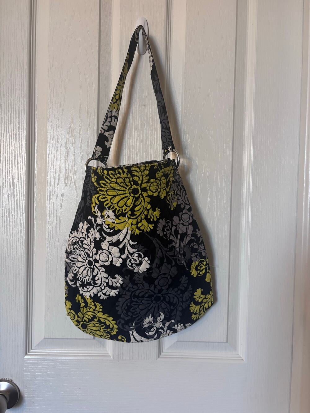 Vera Bradley Baroque Black Yellow White tote
